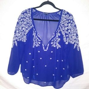 American Eagle sheer bohemian blouse